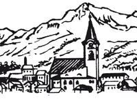 Kirche und Berge Teisendorf